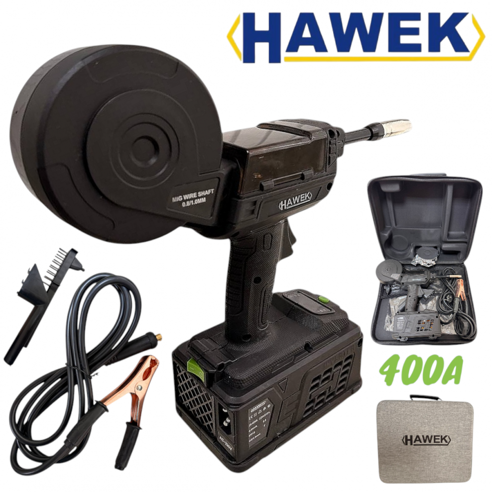 Телоподаващо Тип Пистолет Инверторен Електрожен Професионален 400A HAWEK Ръчен Заваръчен Апарат