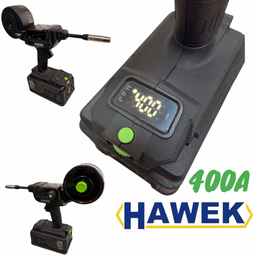 Телоподаващо Тип Пистолет Инверторен Електрожен Професионален 400A HAWEK Ръчен Заваръчен Апарат