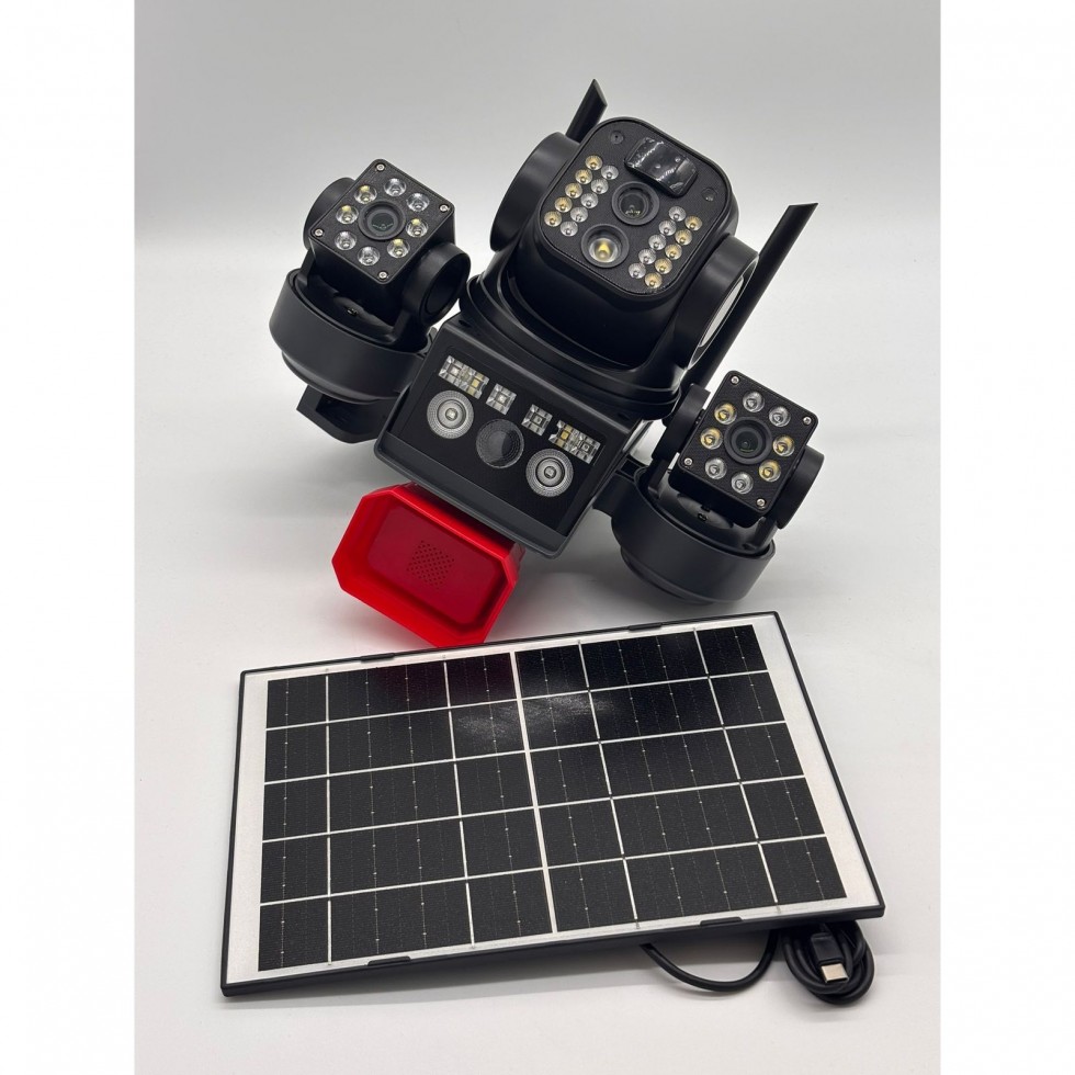 СОЛАРНА ОХРАНИТЕЛНА КАМЕРА SUNVISION – 16 MP, 3 ОБЕКТИВА, АЛАРМА , 4G - SIM карта , МОДЕЛ 28-73