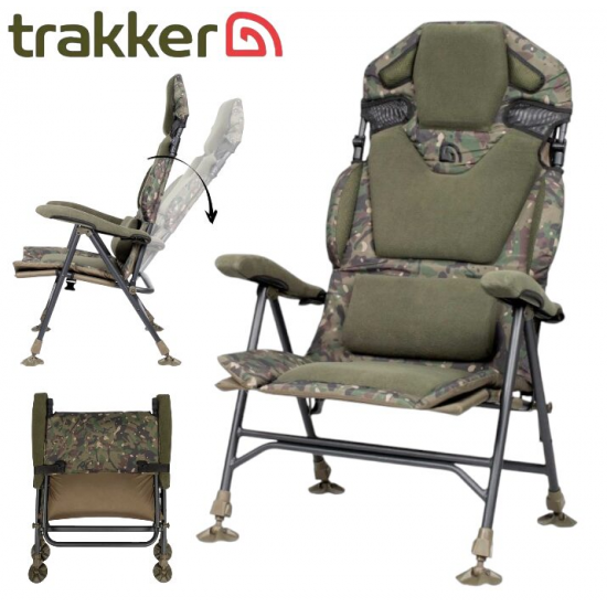 Рибарски Стол Trakker Levelite Camo Longback Recliner