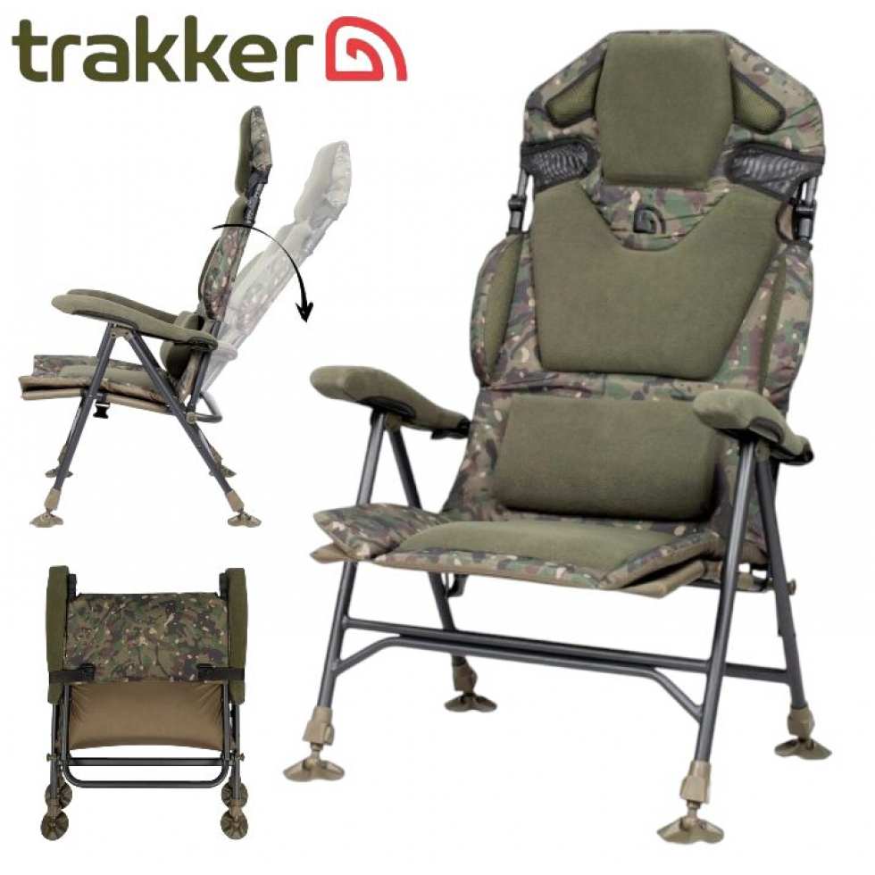 Рибарски Стол Trakker Levelite Camo Longback Recliner