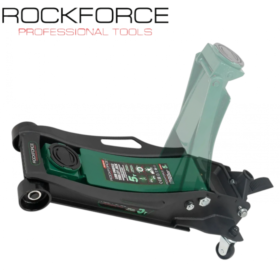Професионален Нископрофилен Крик „Крокодил“ ROCKFORCE 5 тона 96–595мм Професионален Нископрофилен Крик „Крокодил“ ROCKFORCE 5 тона 96–595мм