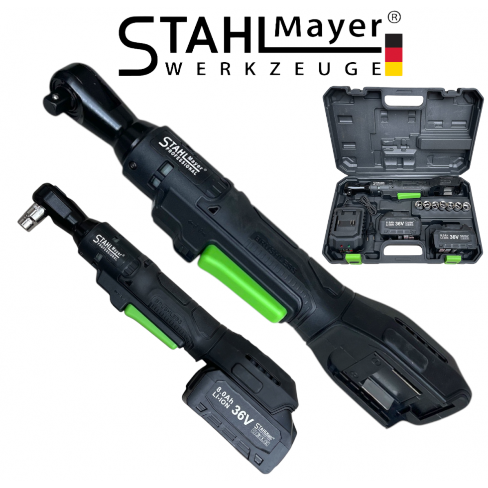 Акумулаторна Тресчотка 1/2" STAHLMAYER 36V 8.0AH 120Nm Акумулаторна Тресчотка 1/2" STAHLMAYER 36V 8.0AH 120Nm