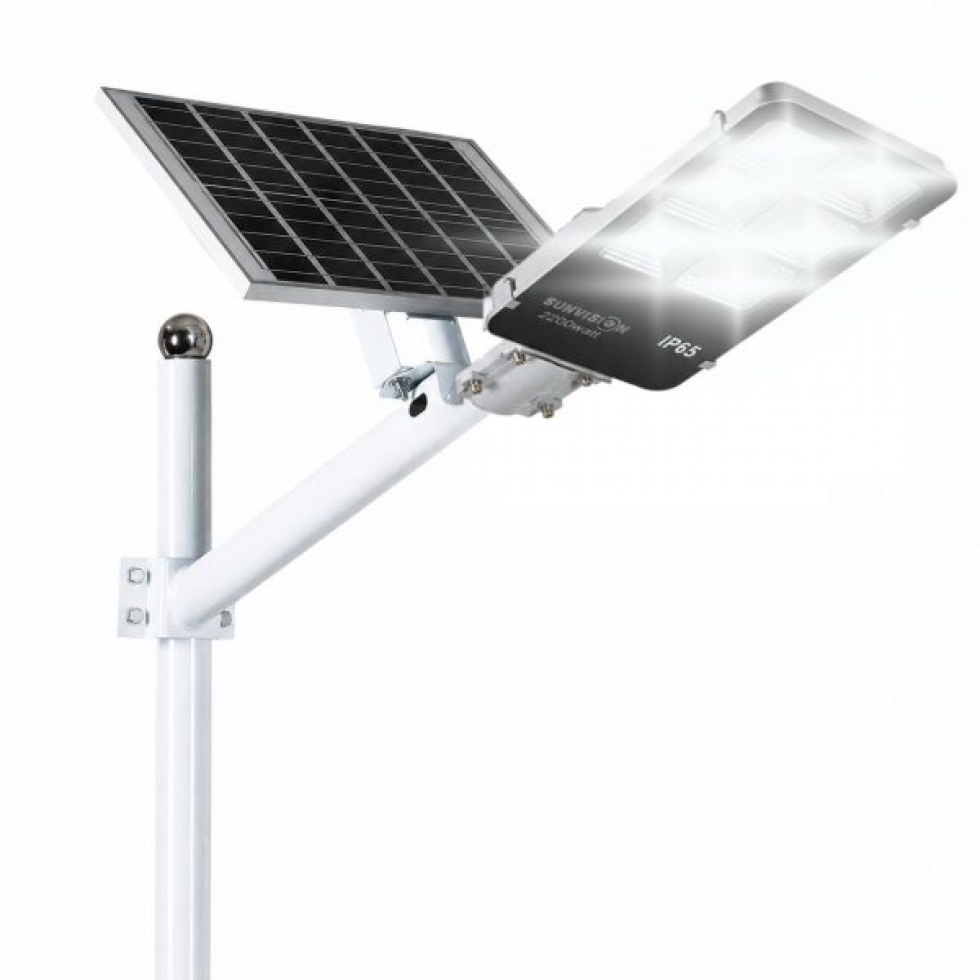 Улична соларна лампа с панел и стойка 2200W SUNVISION Улична соларна лампа с панел и стойка 2200W SUNVISION