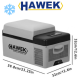 Хладилник Компресорен Портативен HAWEK 20 литра 12V/24V 220V за Охлаждане и Замразяване със BLUETOOTH С20