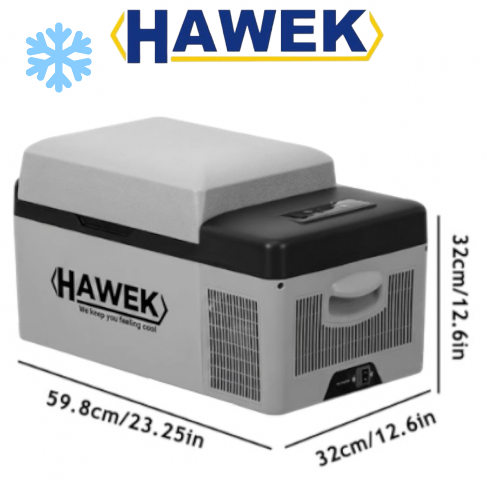 Хладилник Компресорен Портативен HAWEK 20 литра 12V/24V 220V за Охлаждане и Замразяване със BLUETOOTH С20
