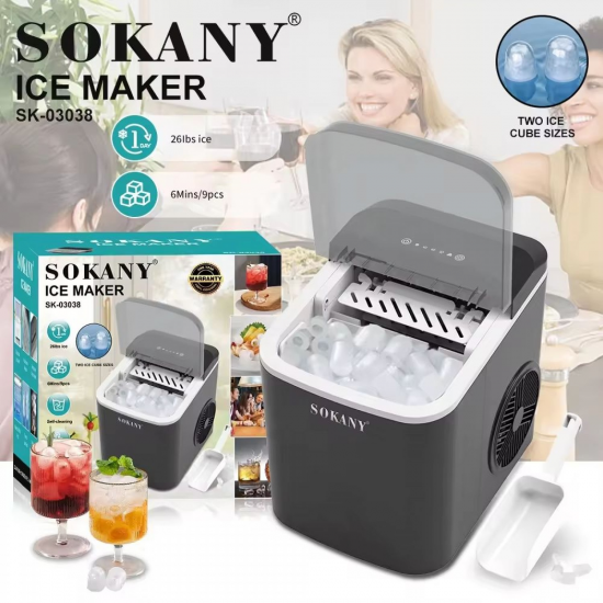 Ледогенератор 12 кг лед SOKANY SK-03038 Машина за лед