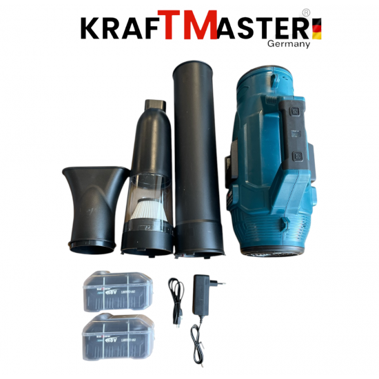 Акумулаторна Прахосмукачка и Духалка 2В1 KRAFT MASTER 48V 12AH 2 БАТЕРИИ Акумулаторна Прахосмукачка и Духалка 2В1 KRAFT MASTER 48V 12AH 2 БАТЕРИИ