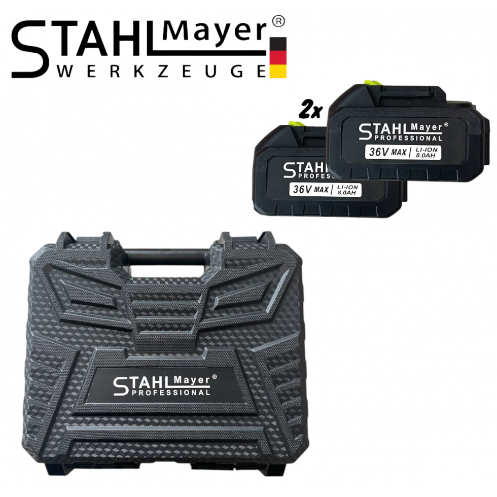 Акумулаторен Вибратор за Бетон STAHLMAYER 36V 8.0AH 2 батерии и Зарядно в Куфар