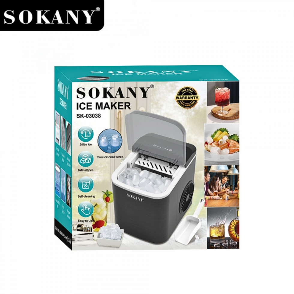 Ледогенератор 12 кг лед SOKANY SK-03038 Машина за лед Ледогенератор 12 кг лед SOKANY SK-03038 Машина за лед