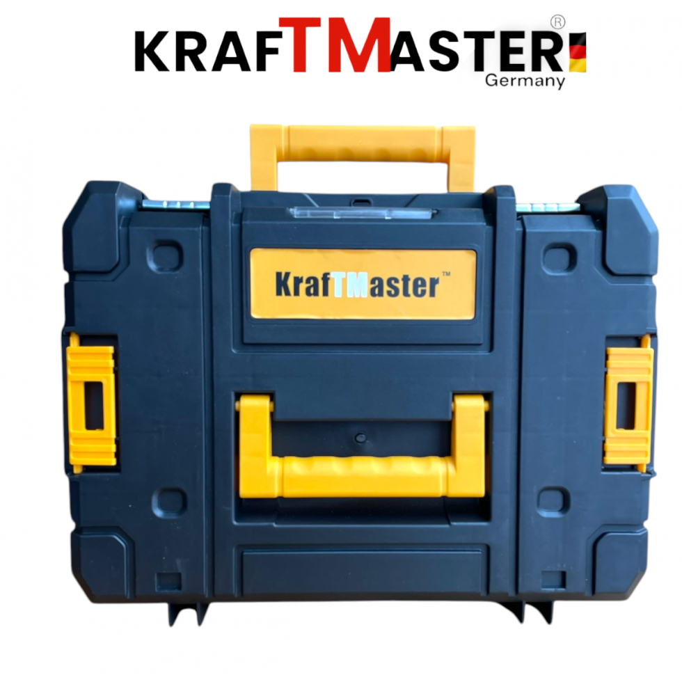 Комплект 2в1 Акумулаторен Импакт и Винтоверт 36V 8Ah KRAFTMASTER Жълт 2 Батерии в КУФАР 