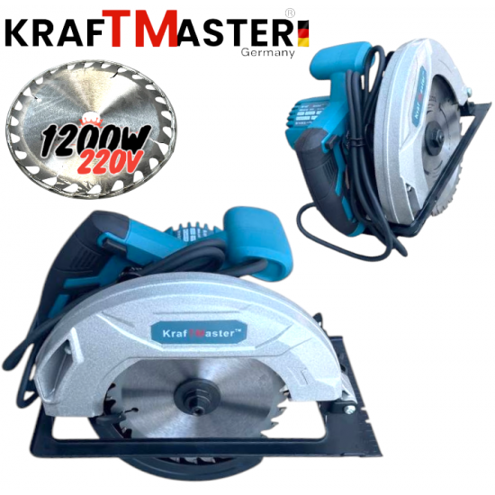 Електрически Ръчен Циркуляр 1200W Ø 185мм KRAFTMASTER