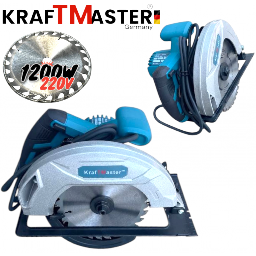Електрически Ръчен Циркуляр 1200W Ø 185мм KRAFTMASTER