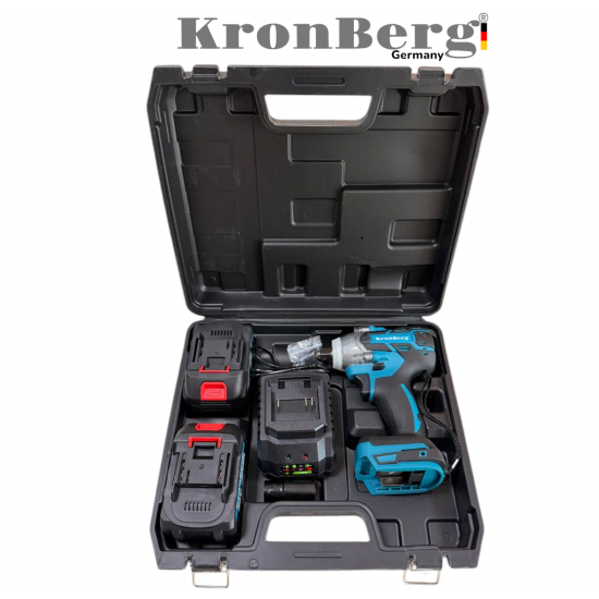 Акумулаторен Гайковерт Ударен Комбиниран Импакт 36V 10AH 850Nm KRONBERG 2 Батерии Зарядно Устройство и Куфар Акумулаторен Гайковерт Ударен Комбиниран Импакт 36V 10AH 850Nm KRONBERG 2 Батерии Зарядно Устройство и Куфар