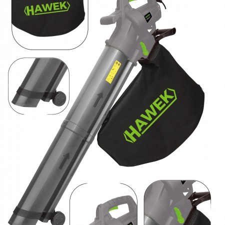 Листосъбирач 3500W – Събиране,Издухване и Раздробяване