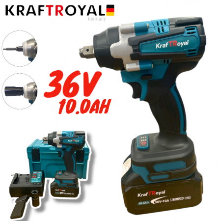Акумулаторен гайковерт ударен Kraft 36V 10Ah 850 N/m