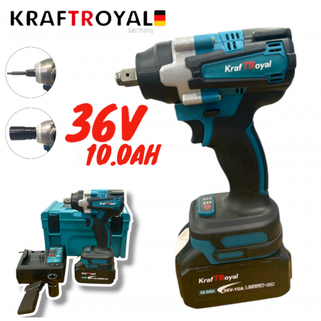 Акумулаторен гайковерт ударен Kraft 36V 10Ah 850 N/m