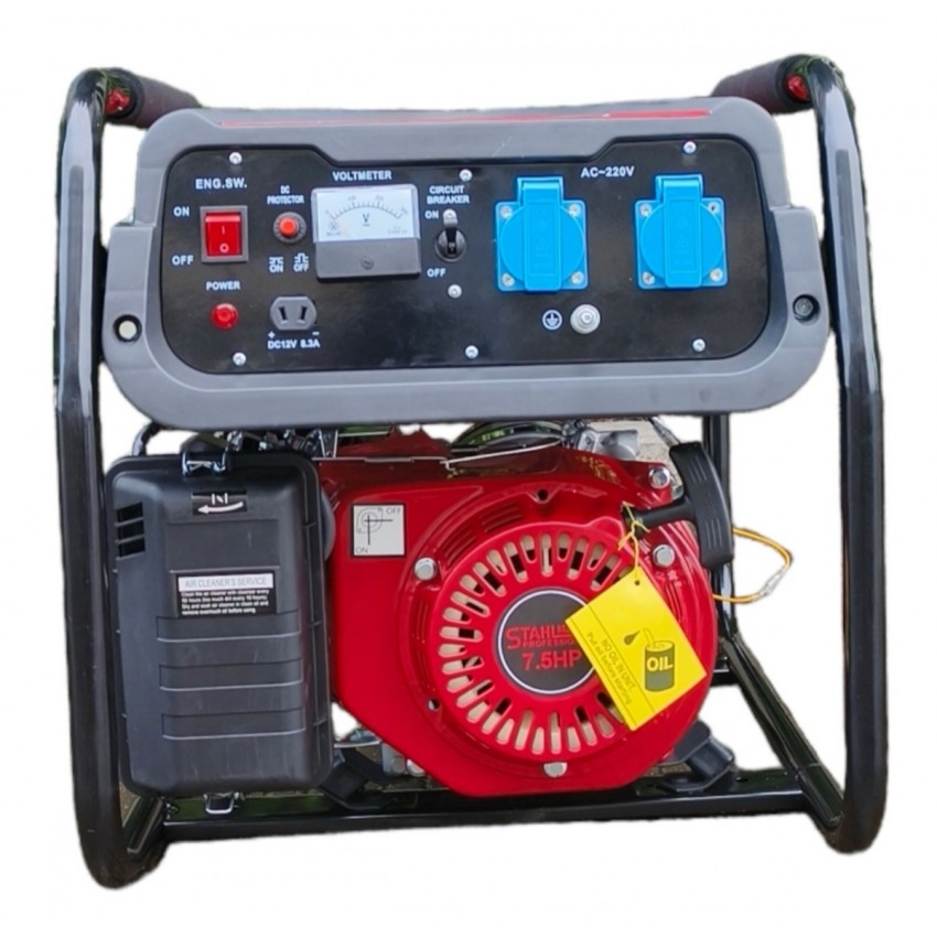 Четиритактов Монофазен Генератор Агрегат за Ток 3,8Kw STAHLMAYER 220V и 12V Четиритактов Монофазен Генератор Агрегат за Ток 3,8Kw STAHLMAYER 220V и 12V