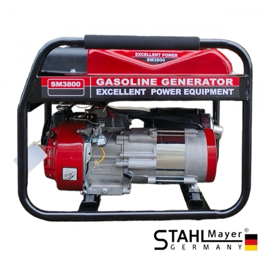 Четиритактов Монофазен Генератор Агрегат за Ток 3,8Kw STAHLMAYER 220V и 12V Четиритактов Монофазен Генератор Агрегат за Ток 3,8Kw STAHLMAYER 220V и 12V