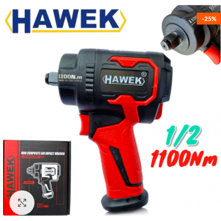 Гайковерт пневматичен ударен 1/2 HAWEK 1100 nm. HW1060