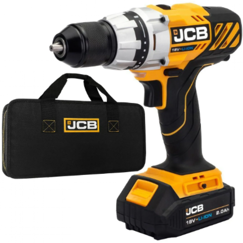 Акумулаторен Винтоверт JCB 45Nm 18V 18DD-2X-E Бормашина с батерия и зарядно Акумулаторен Винтоверт JCB 45Nm 18V 18DD-2X-E Бормашина с батерия и зарядно