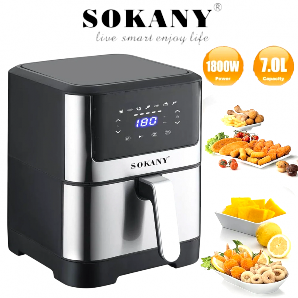 Air Fryer ЕЪРФРАЙЪР 7 Литра SOKANY 1800W SK-ZG-8040