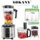 Мултифункционален Кухненски Робот Блендер Мелачка за Кафе и Кайма Фреш Машина 7в1 SOKANY SK-11 1200W