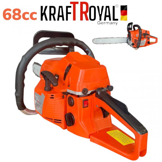 Бензинова Резачка за Дърва Верижен Трион 40см 68cc KRAFTROYAL 2 Вериги