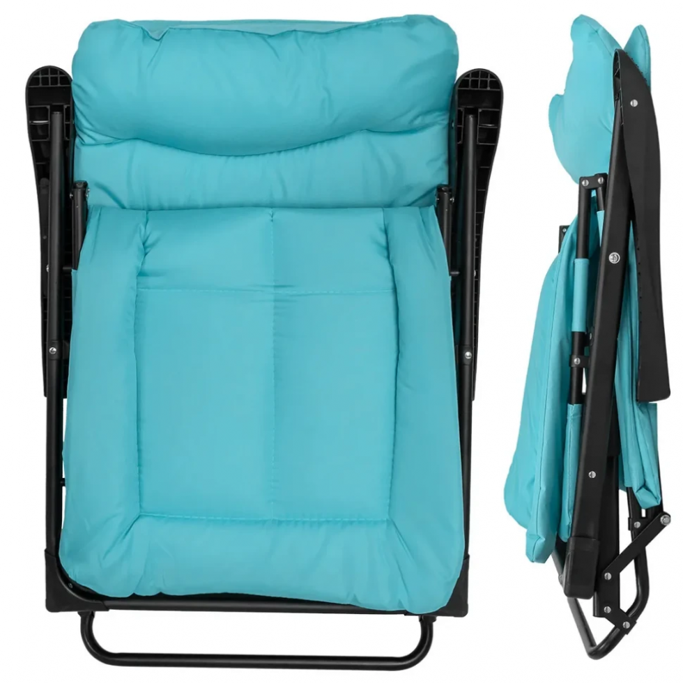 Сгъваем Стол Шезлонг Син до 200кг