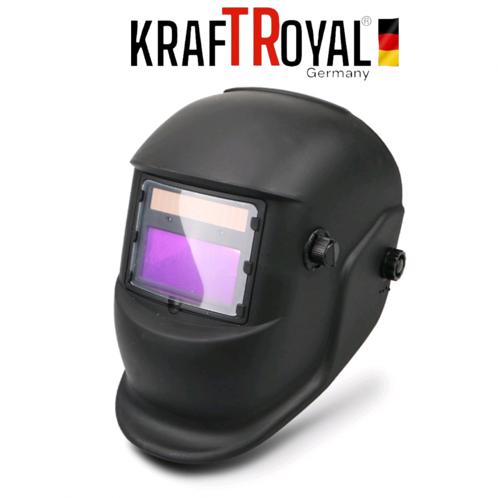 Автоматична Соларна Маска за Заваряване Фотосоларен Шлем KRAFTROYAL Черен