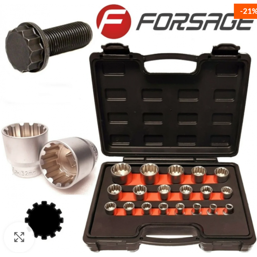 Вложки к-т 1/2 SPLINE 12-стенни Forsage F-4194-9