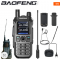 Преносима радиостанция Baofeng UV-21 PRO V2, тричестотна лента, безжично съпоставяне на честотите, USB тип C зареждане, FM радио