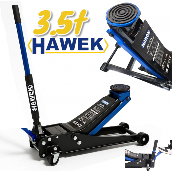 Крик 3.5 тона Нископрофилен Крокодил с педал  75-510мм HAWEK Професионален Крик 