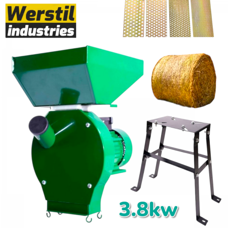 Фуражомелка WERSTIL Ярмомелка за фураж Мелачка с 4 сита 3,8кВ KW 3000 оборота