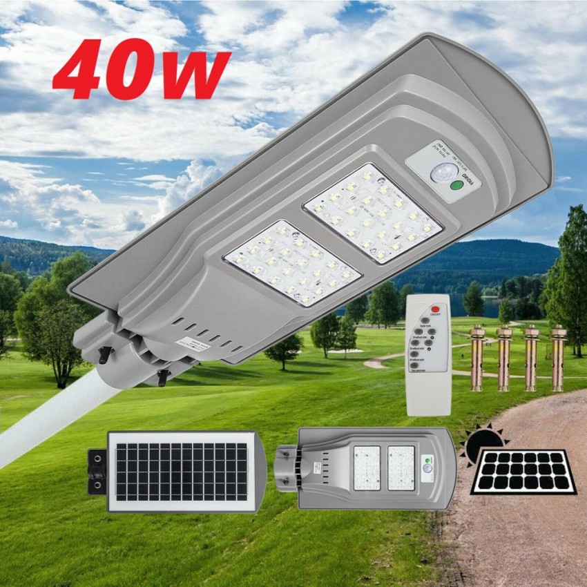 40W Външна Соларна LED лампа със сензор за двжение подходща за улична осветление 40W Външна Соларна LED лампа със сензор за двжение подходща за улична осветление