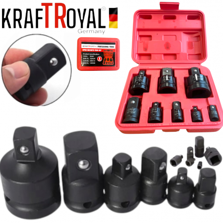 ПРЕХОДНИЦИ ЗА ГЕДОРЕ УДАРНИ АДАПТЕРИ 8 ЧАСТИ KRAFTROYAL