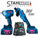Комплект акумулаторен ъглошлайф и гайковерт 36V 8Ah StahlMayer Комплект акумулаторен ъглошлайф и гайковерт 36V 8Ah StahlMayer