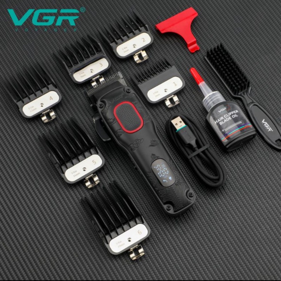 Професионална Машинка за Подстригване VGR V-016 за Коса и Брада Метален Корпус BLDC Мотор Машинка