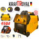 Заваръчна Машина Електрожен Инверторен 450А KRAFTROYAL с Дисплей + Подарък Соларен Шлем Маска