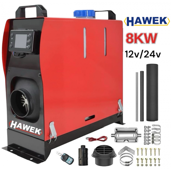 Суха Дизелова Печка 8kW За Кемпери Бусове и Гаражи 12V и 24V 220V HAWEK