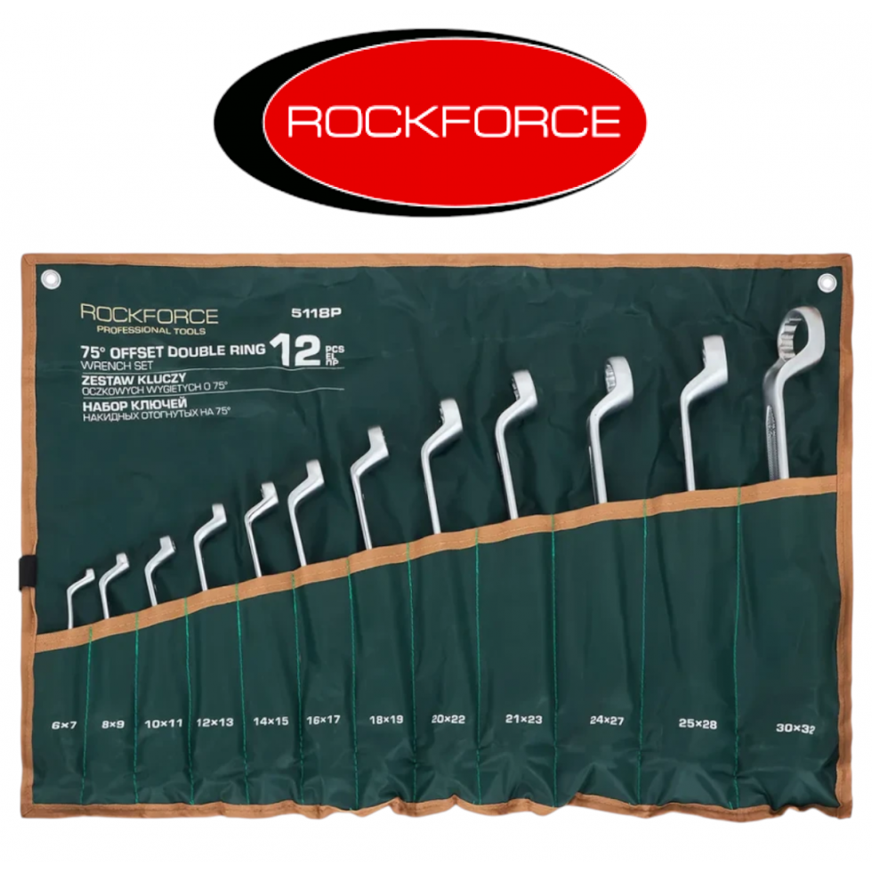 Ключове Лули Комплект ROCKFORCE Лула 6–32мм 12 части