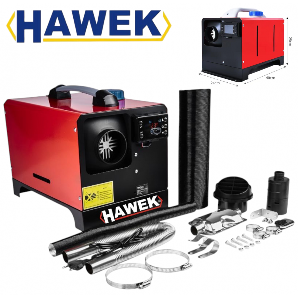 Суха Дизелова Печка HAWEK  8kW За Кемпери Бусове и Гаражи 12V и 24V 220V