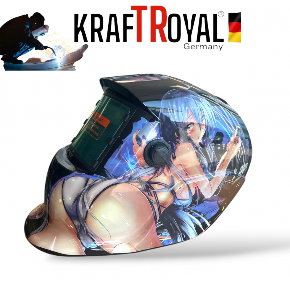 Маска Автоматична Соларна Заваръчна Маска Шлем за Заваряване KRAFTROYAL Шлем