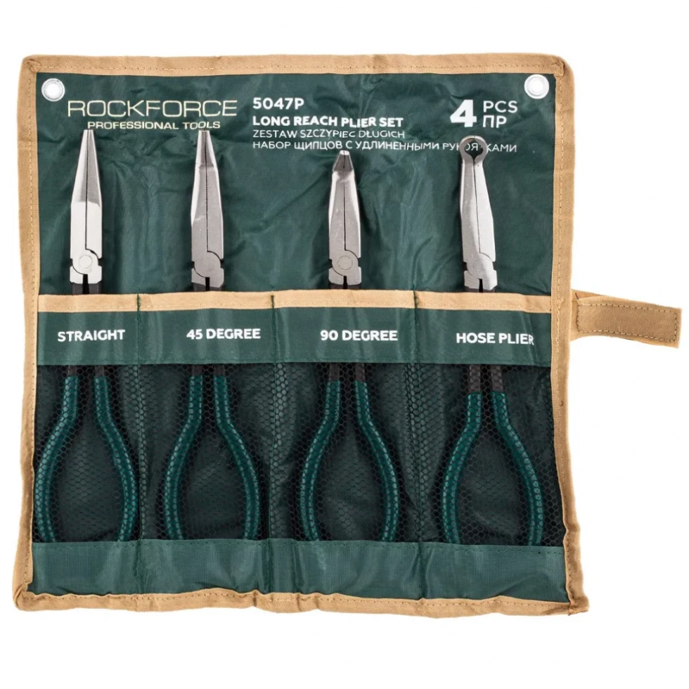 Дългораменни Клещи Професионален Комплект Зегер ROCK FORCE 4 части | CR-V | 5047P