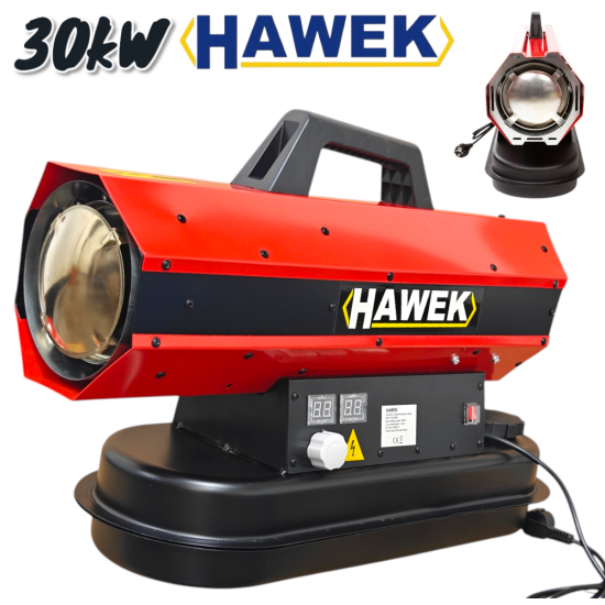 Дизелов Нагревател Калорифер Печка 30kW 12 литра LCD Дисплей Термостат и Регулатор HAWEK