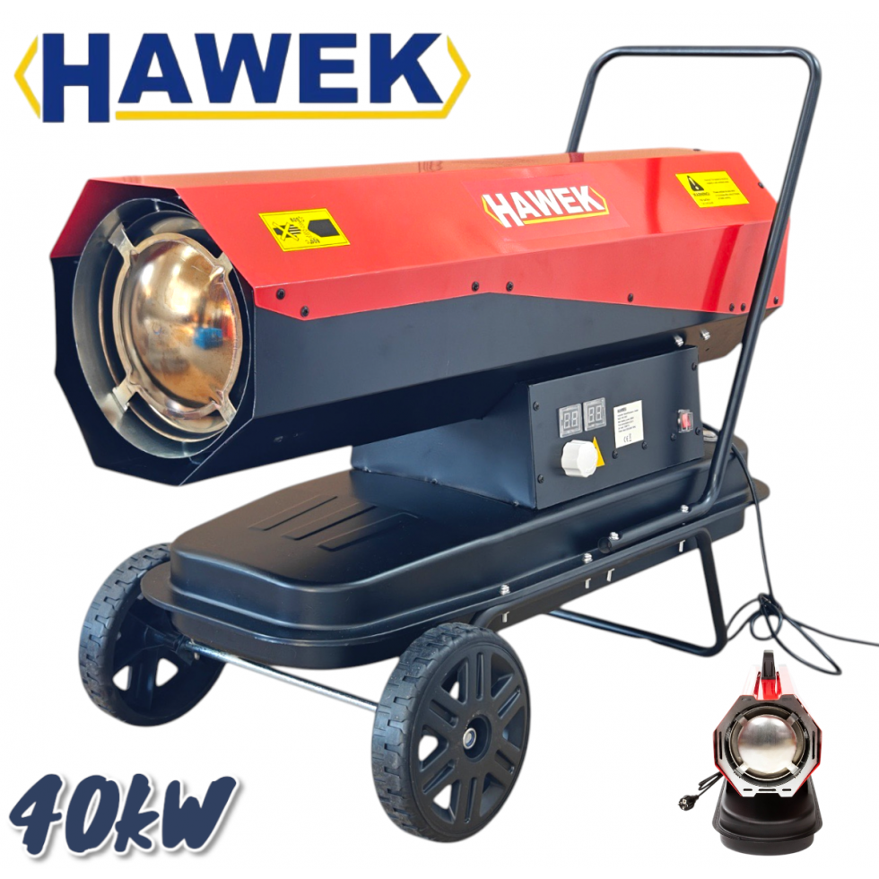 Дизелов Мобилен Нагревател Калорифер Печка 40kW 19 литра LCD Дисплей Термостат и Регулатор HAWEK