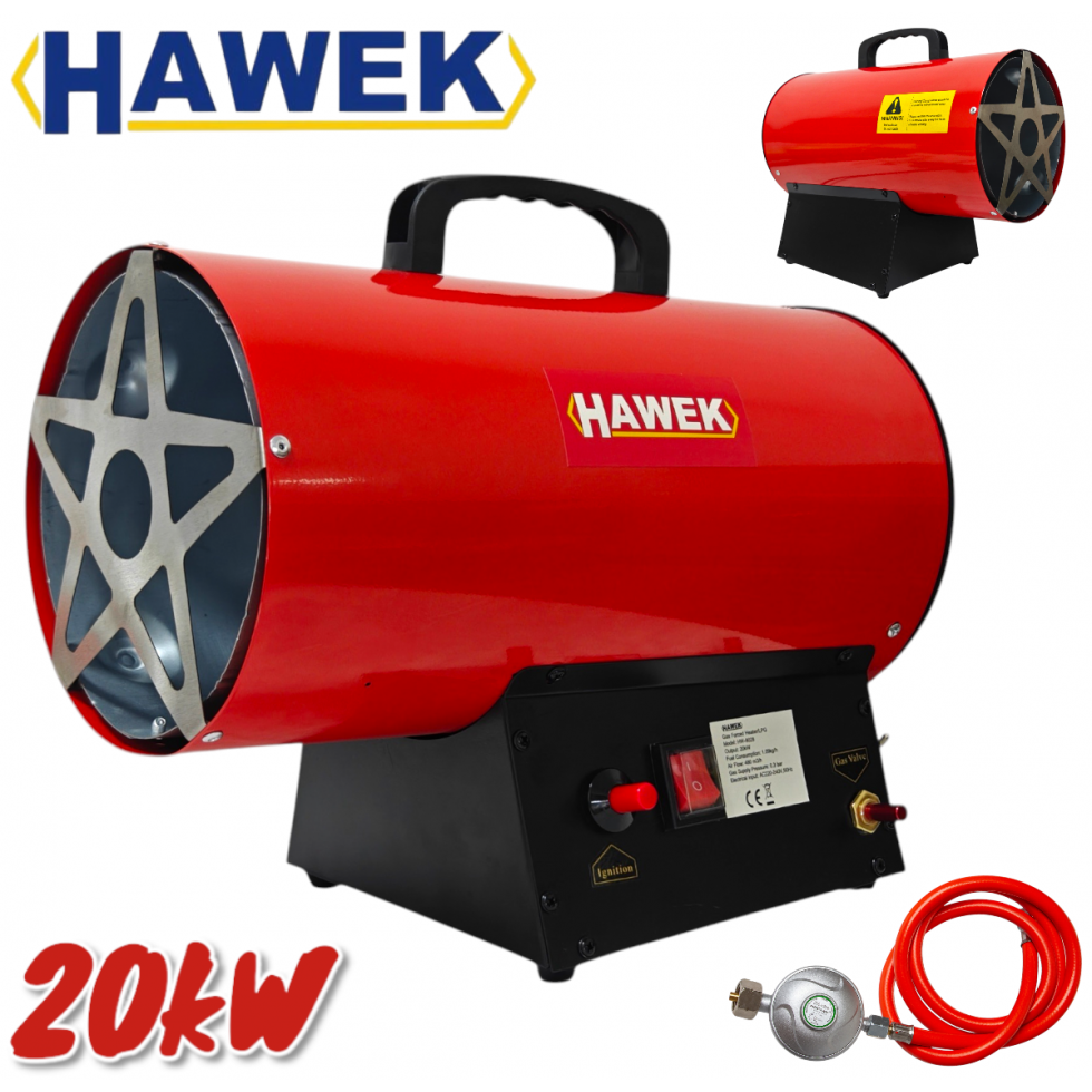 Газов Калорифер Индустриален с Регулатор Печка HAWEK 20 KW 480 M³/H LPG