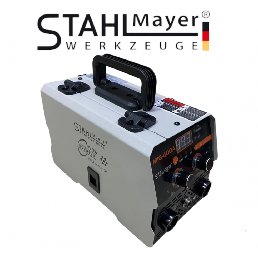 Телоподаващо Инверторен Електрожен 400А 2в1 Заваръчна Техника STAHLMAYER + Соларен Шлем Маска