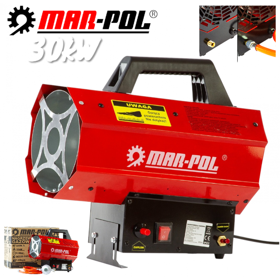 Индустриален Газов Калорифер с Регулатор MAR-POL 30kW 550m³/h LPG Индустриален Газов Калорифер с Регулатор MAR-POL 30kW 550m³/h LPG