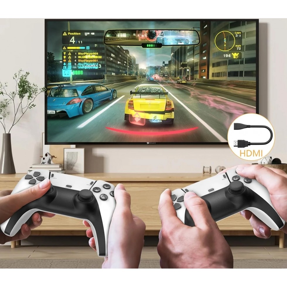 Конзола с Игри Стик за Видеоигра Q10SE 4K 64G 46000 + RETRO GAMES Безжични Контролера Джойстика Игри